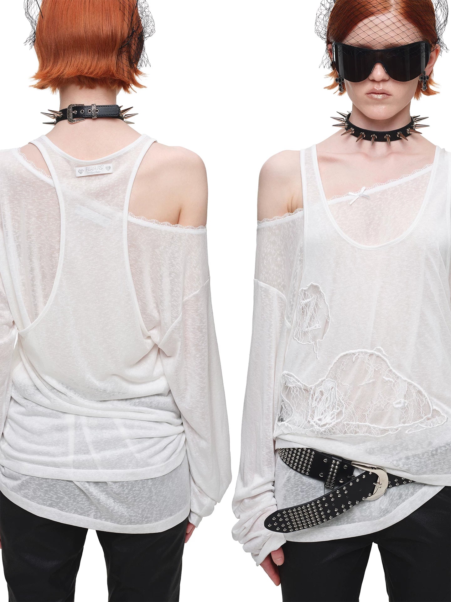 Lace Patch Layered Tee