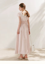 Lace V-Neck Midii Dress