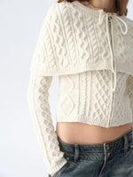 Cable Cape Knit Cardigan