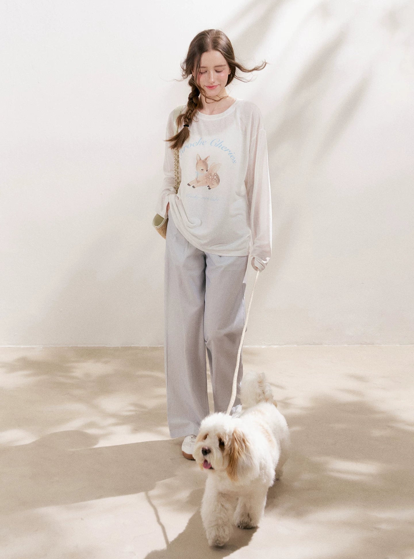 Deer Printed Top &amp; Skirt Set