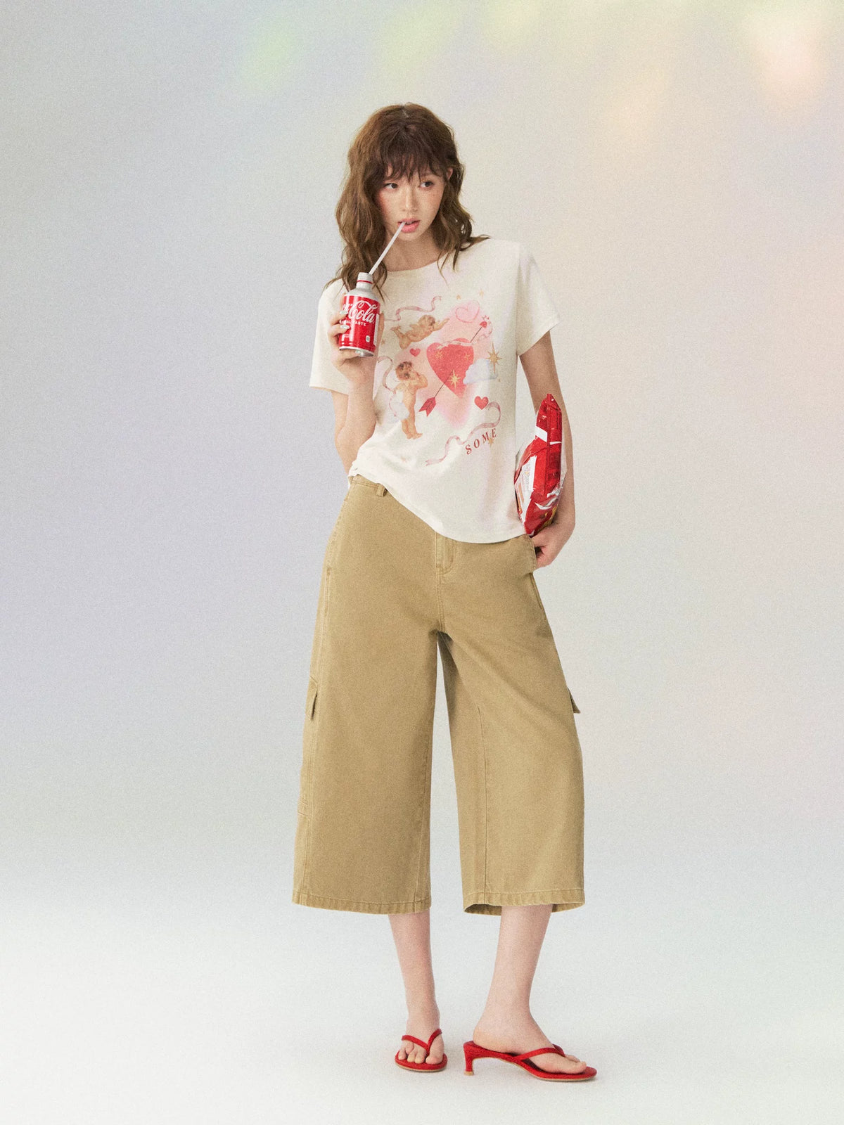 Workwear Casual Cropped Denim Pants