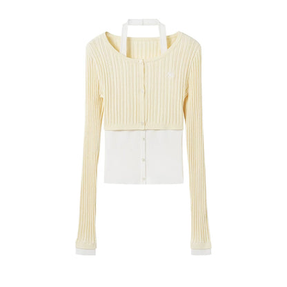 Ballerina Knight Layered Halter Knit Cardigan