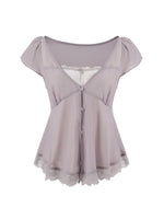 Lace Layered V-Neck Top