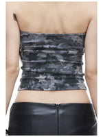 Camo Letter Print Tube Top