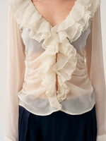 Ruffle V-Neck Blouse