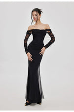 Ariel Mesh Off-Shoulder Mermaid Dress