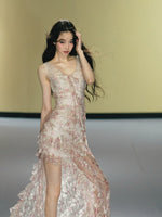 Floral Lace Slip Maxi Dress