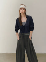 Ruched V Neck Layered Top
