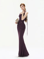 Ruched Cowl Maxi Dress