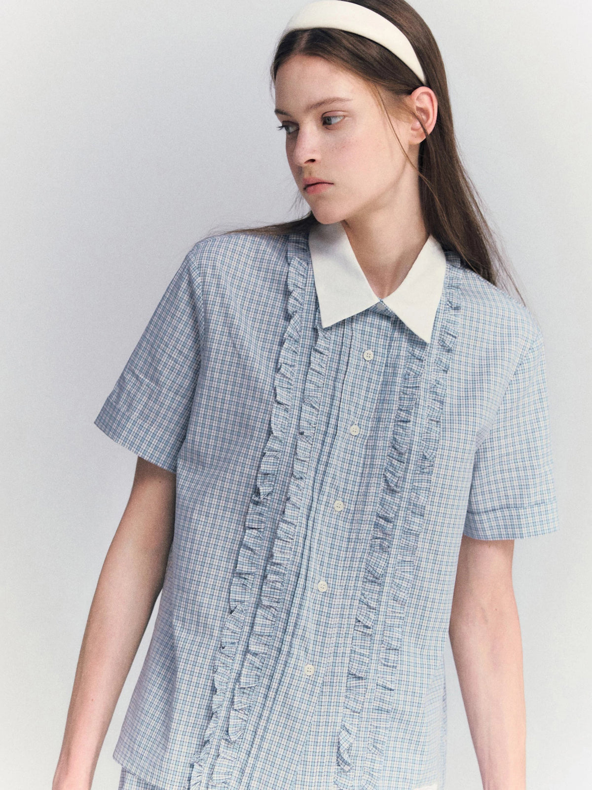 Plaid Shirt Skirt Set