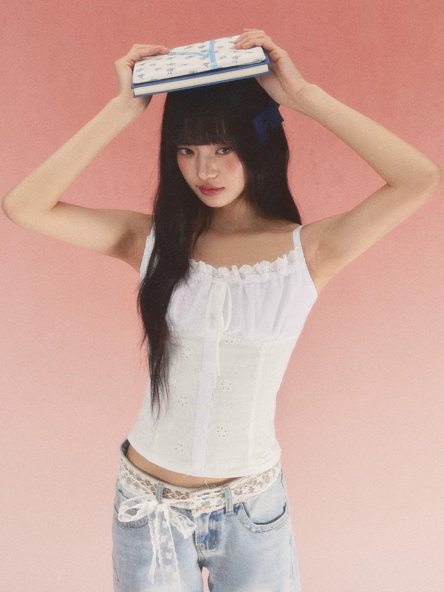Embroidered Bow Camisole