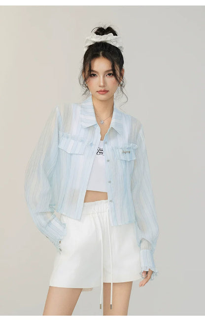 Lace-Trimmed and Tied Shorts