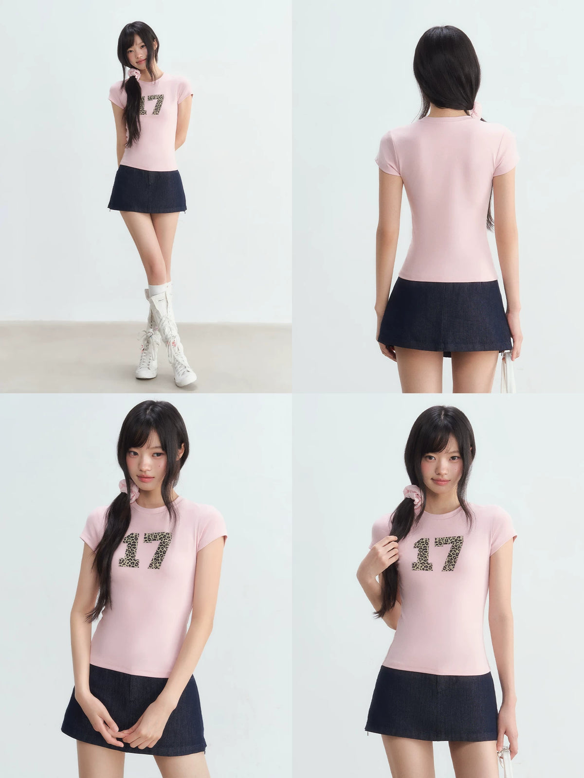 Pink Leopard Print Tee