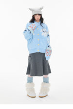 Fair Isle Sheep Knit Cardigan