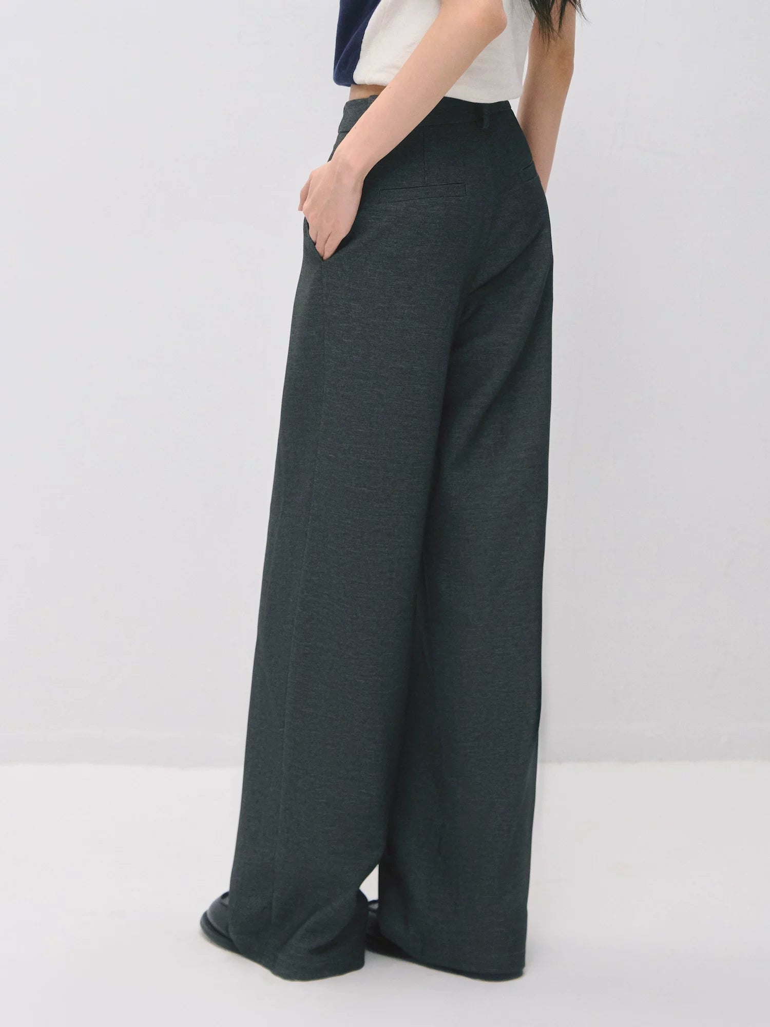 Detachable Pleated Layered Pants Set