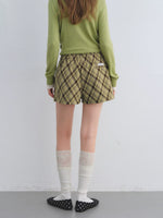 Plaid Tie Waist skirt