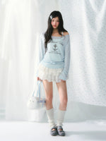 Vintage Print One-Shoulder Tee