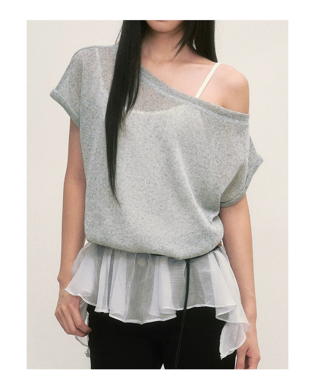 Layered Hem Faux Top