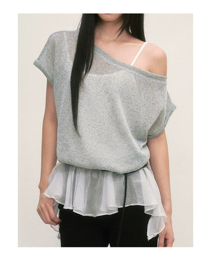 Layered Hem Faux Top
