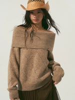 Cutout Shoulder Sweater