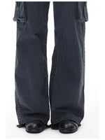Navy Punk Drawstring Cargo Pants
