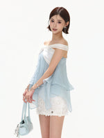 Off-Shoulder Twist Ruffle Blouse