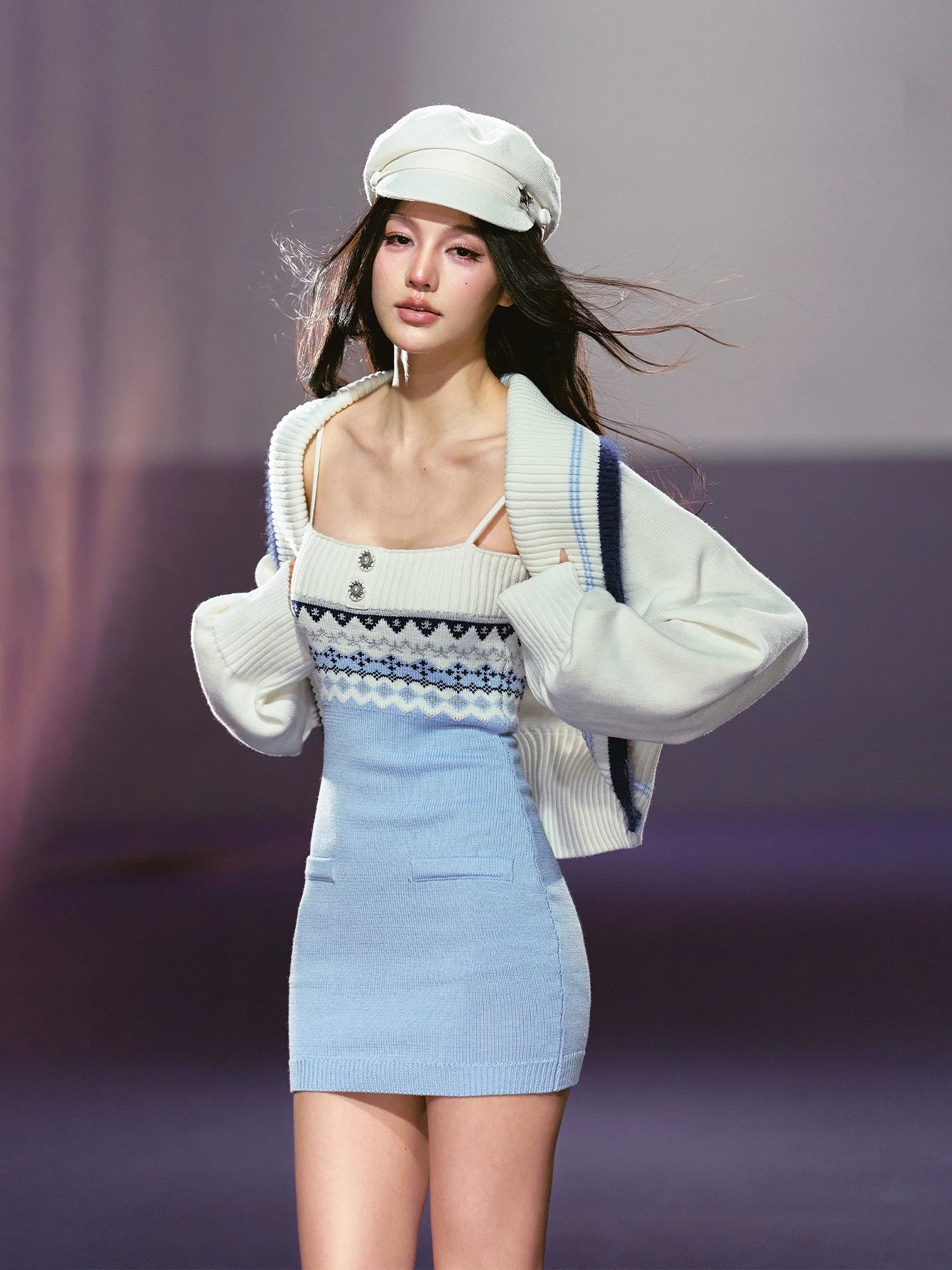 Fair Isle Knit Dress Set