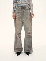 Vintage Grey Wide-Leg Jeans
