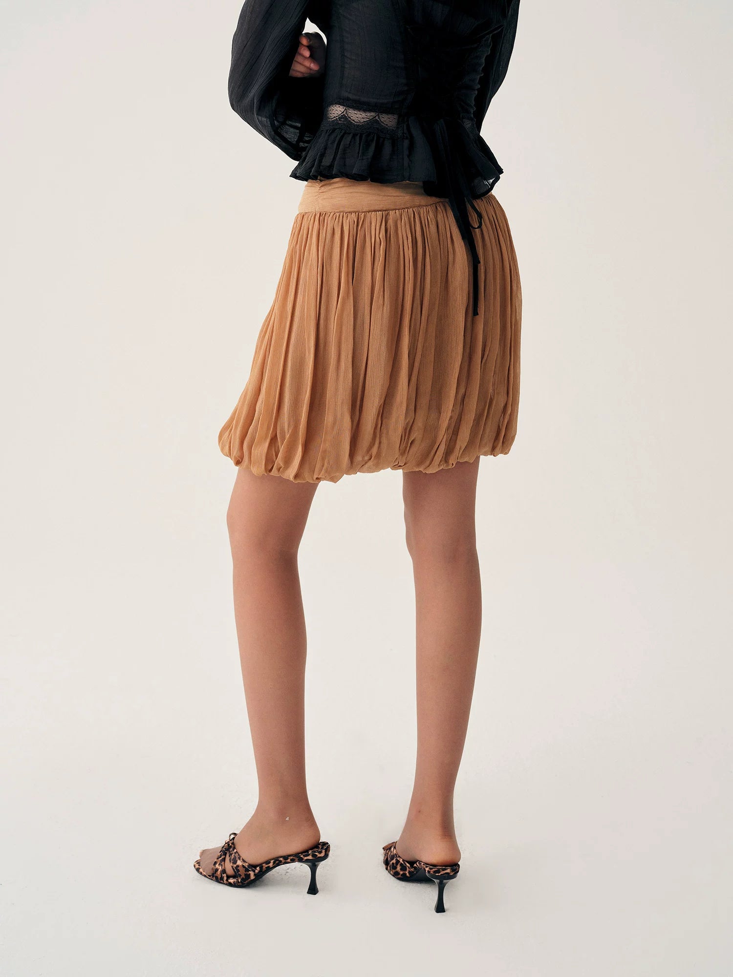 High-Waist Tulip A-Line Skirt