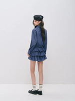 Plaid Ruffle Shirt & Skirt Set