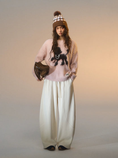 Playful-puppy Crewneck Sweater