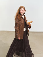 Multi-Pocket Suede Jacket