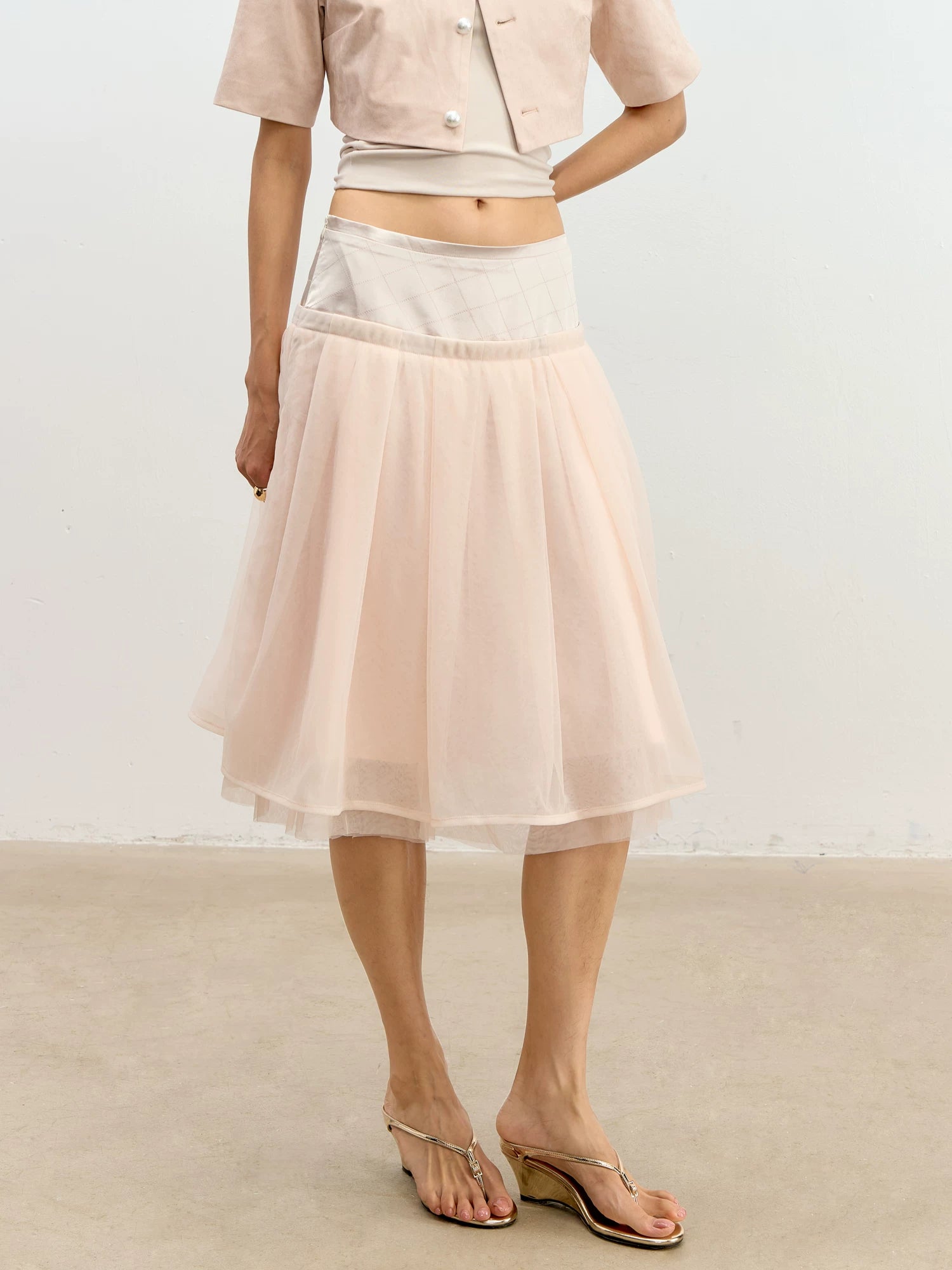 Satin A-Line Skirt
