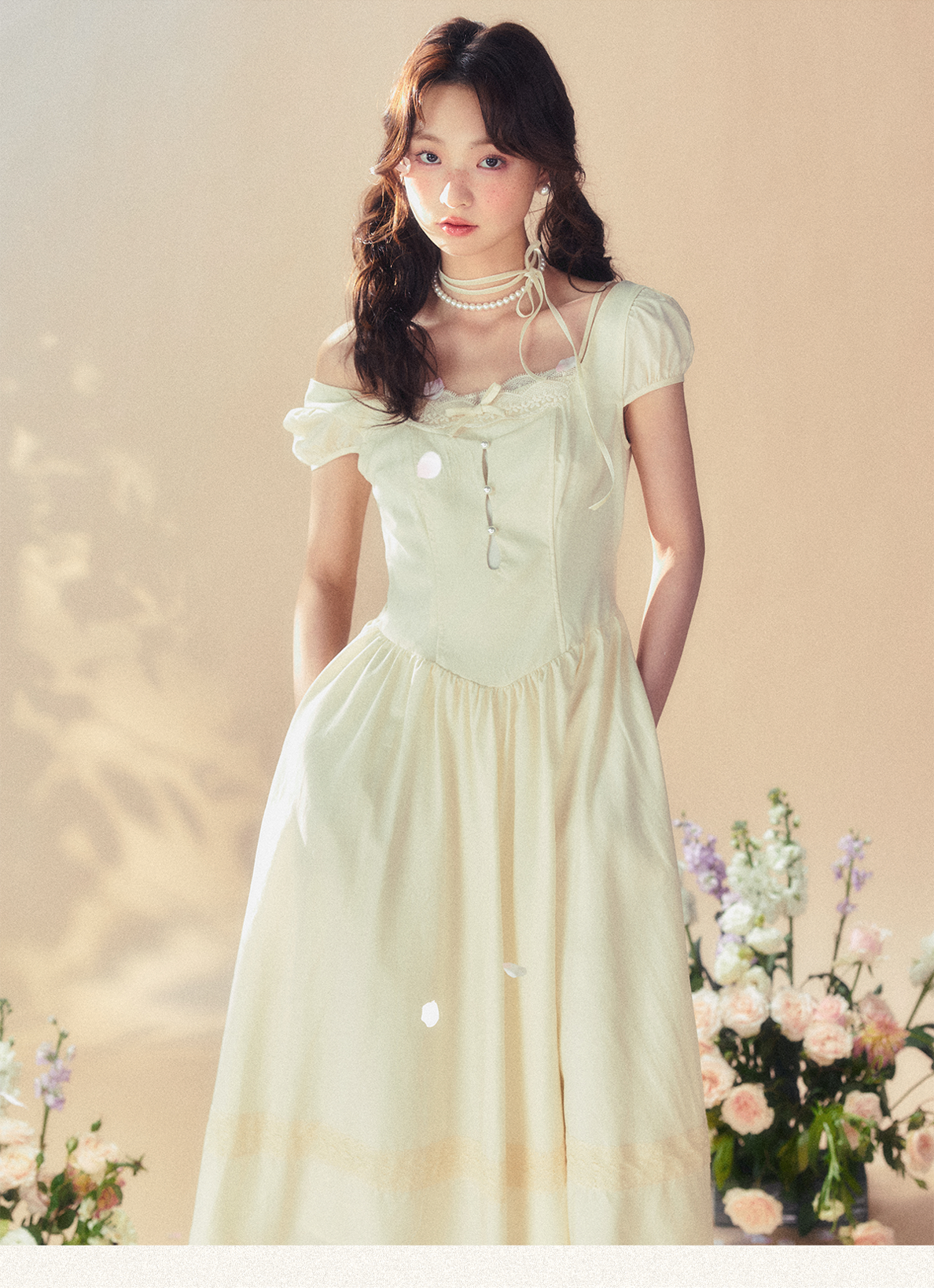 Lace Square Neck Dress