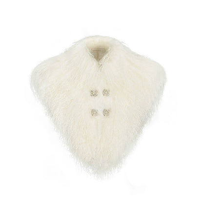 Vela Reversible Faux Fur Wool Blend Jacket