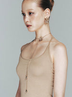 Metal Floral Snake Chain Necklace