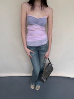 Purple Plaid Knit Camisole