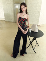 Halter Denim Top & Pants Set