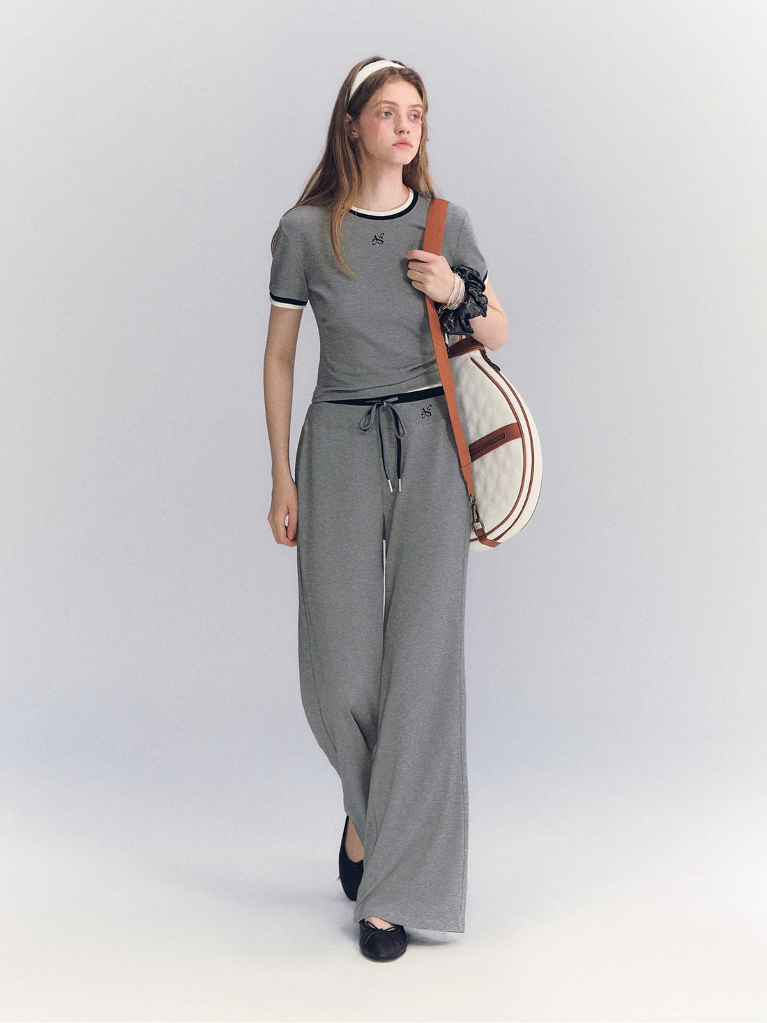 Contrast Trim Pants Set