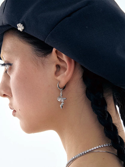 Geometric Cross Earrings