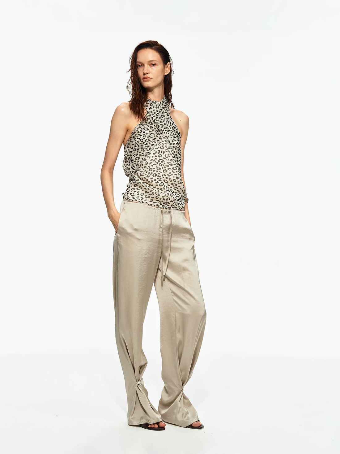 Leopard Halter Cami