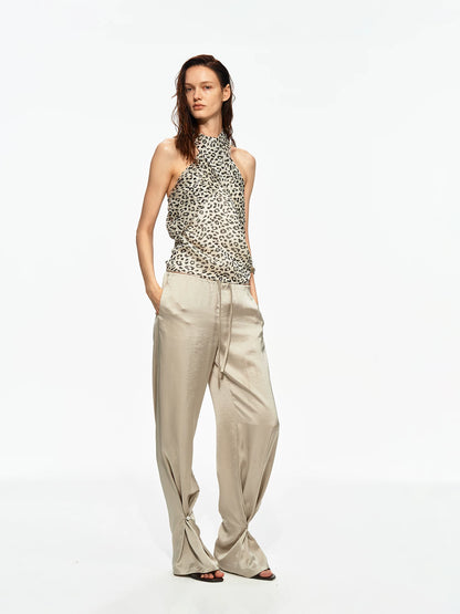 Leopard Halter Cami