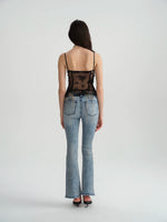 Dual-Tone Lace Trim Cami
