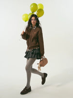 Brown Layered Collar Jacket