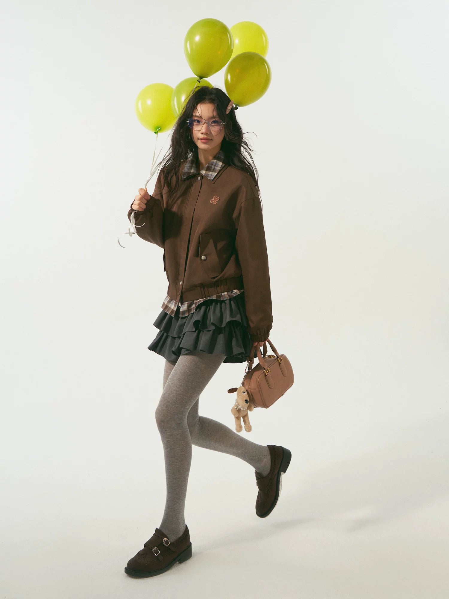 Brown Layered Collar Jacket