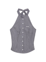Vintage Plaid Halter Top