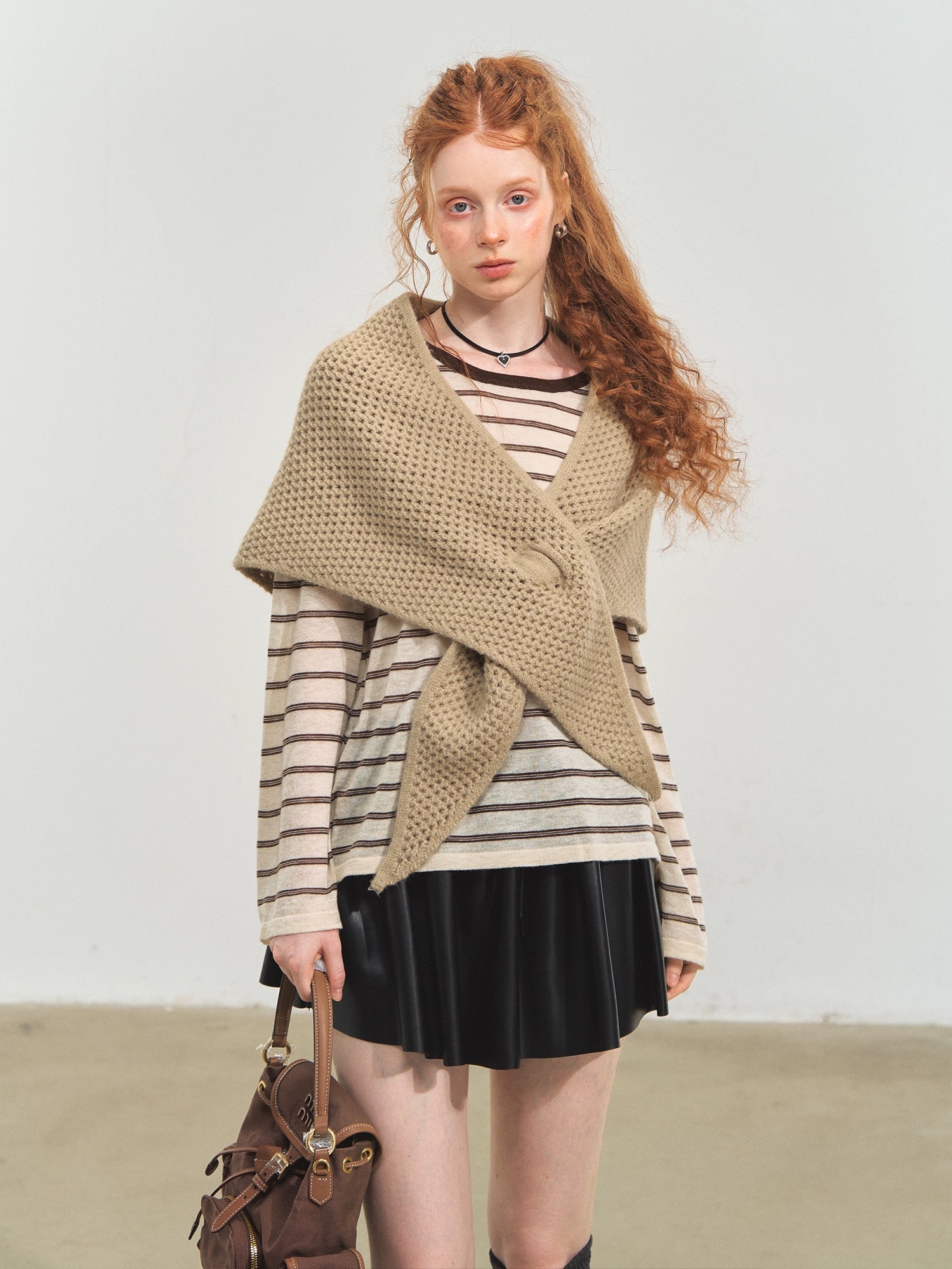 Vintage Striped Knit Blouse