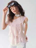 Layered Ruffle One-Shoulder Top