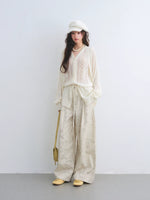 Mohair Knit Cardigan Vest Set