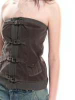 Velvet Strapless Tube Top